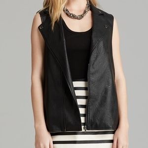 MINKPINK oversized faux leather vest
